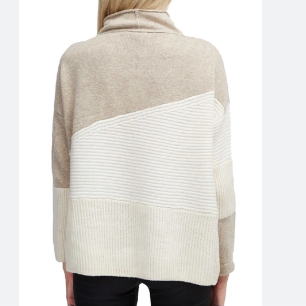 French Connection Patchwork Mock Neck Sweater In … - image 2